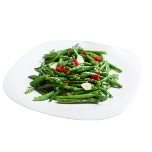 Tigaie fasole verde (cu usturoi si ardei iute)