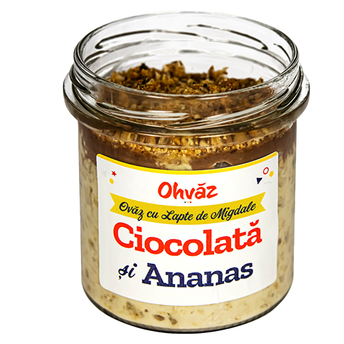 Ovaz cu ciocolata si ananas