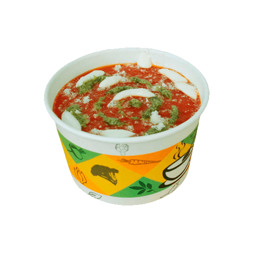 Supa crema de rosii cu ardei copti si portocala