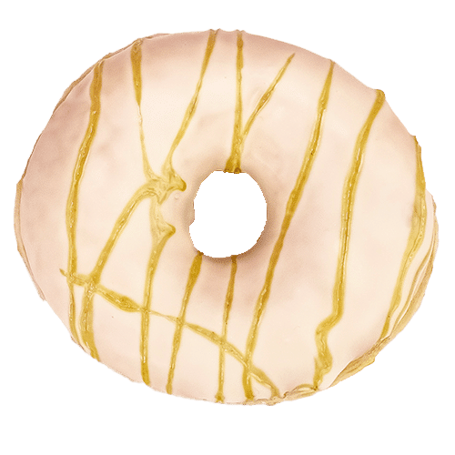 White and Kiwi Donut