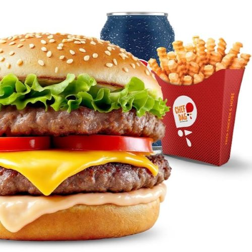Double beef menü medium
