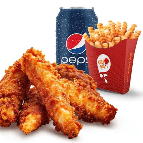 Hot strips menu 9pc