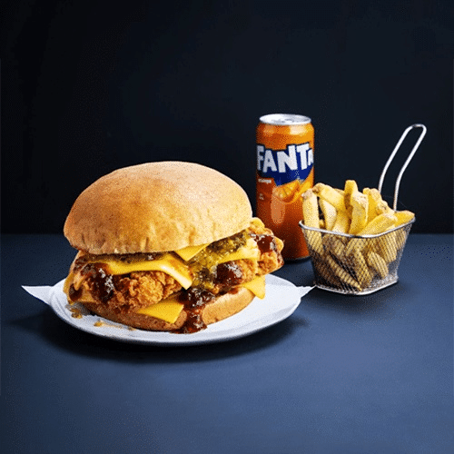 Teriyaki Sōsu Chicken Burger Menu