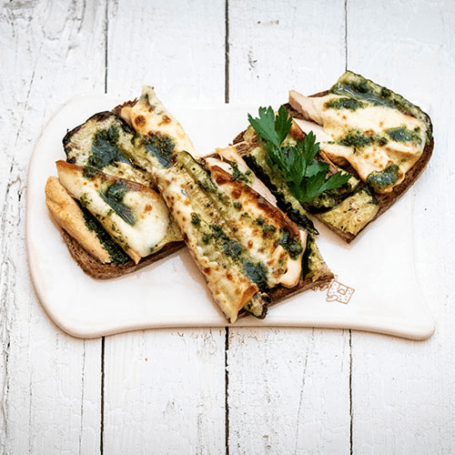 Tartine kip en mozzarella