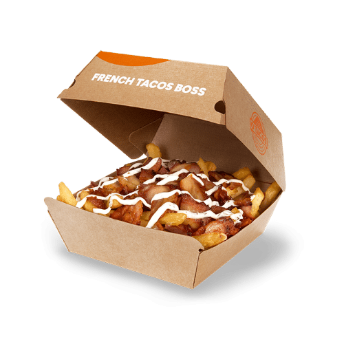 Frites + kebab de poulet + sauce ranch