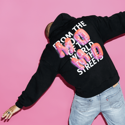 Boxy Hoodie Black - 