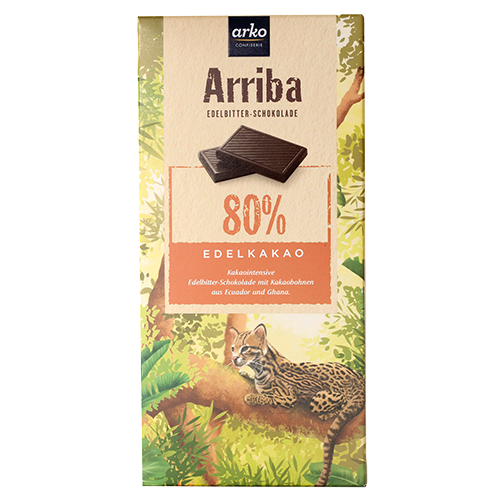 Ursprung Arriba 80% Edelbitterschokoladen-Tafeln-Tafel 100g