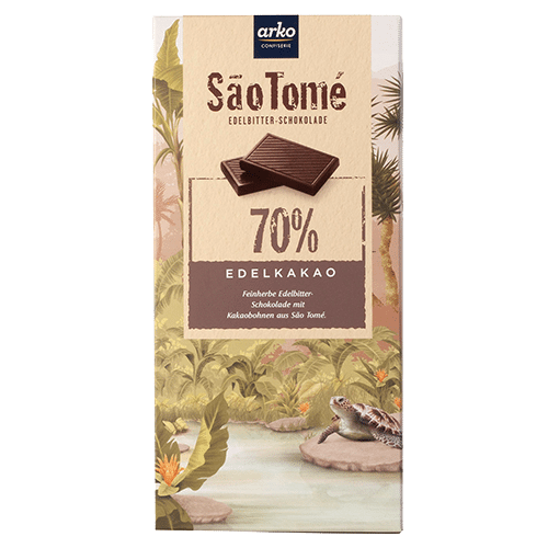 Ursprung Sao Tomé 70% Edelbitterschokoladen-Tafel 100g