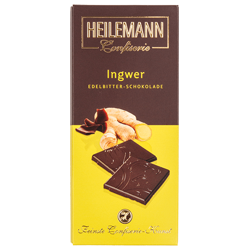Heilemann Hauchdünne Tafelschokolade Ingwer Edelbitter 80g