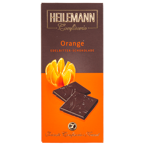 Heilemann Hauchdünne Tafelschokolade Orange Edelbitter 80g