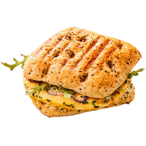 Hot Sandwich Omelett mit Putenschinken