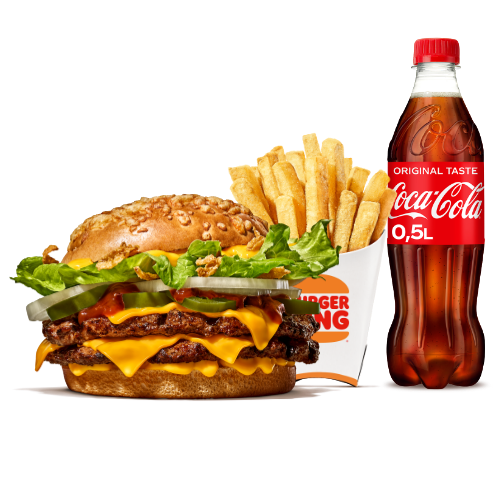 Cheesy BBQ Lover Double Menü