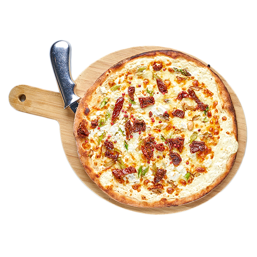 Pizza Bianca asparagi e caprino (vegetarisch)
