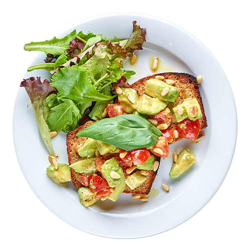 Bruschetta di avocado (vegan)