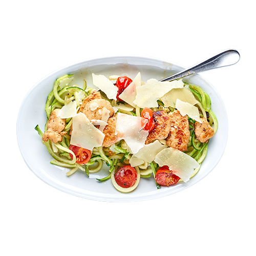 Low carb Spaghetti con pollo (glutenfrei)