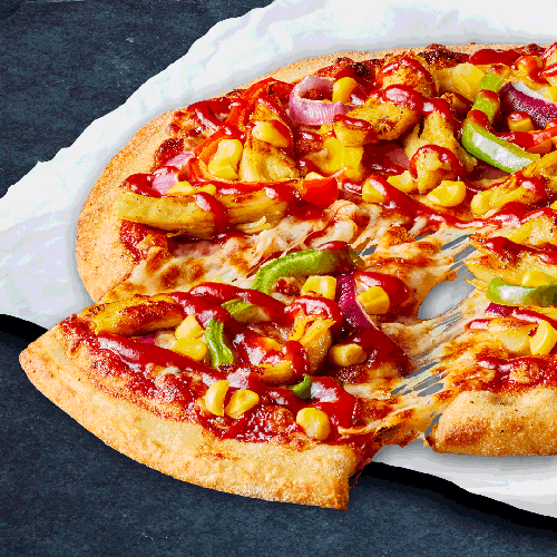 Pizza BBQ-Hähnchen