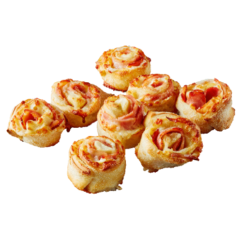 Pizza-Brötchen mit Schinkenspeck