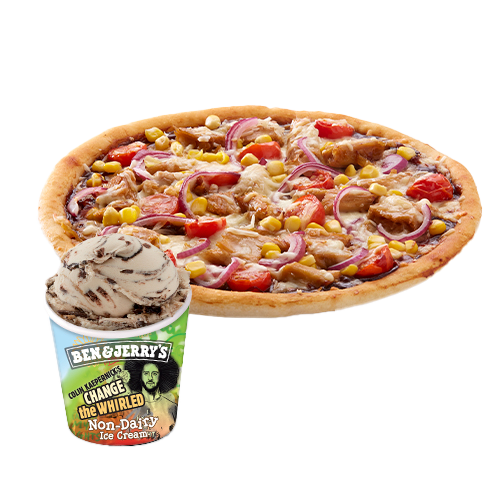 Pizza Vegan Chickeriki Menü