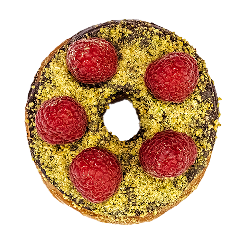 Raspberry-Pistachio Cross (vegan)