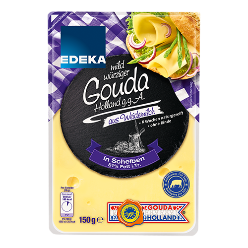 Edeka Gouda Scheiben 48% 150g