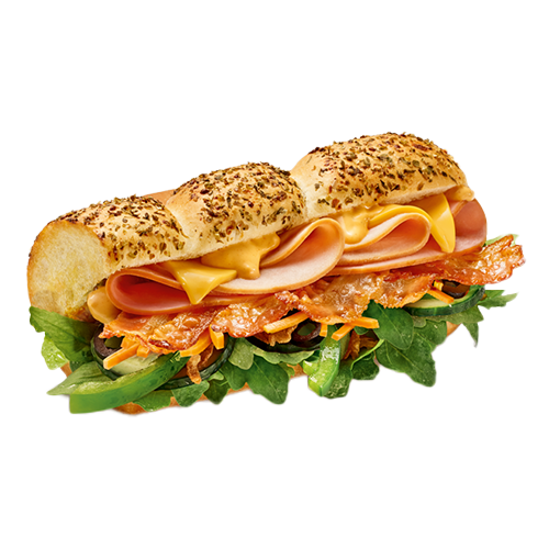 Turkey, Ham & Bacon Melt Sub