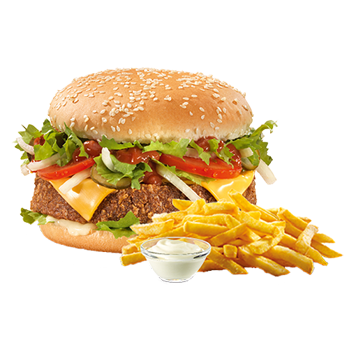 Combi deal vegan burger