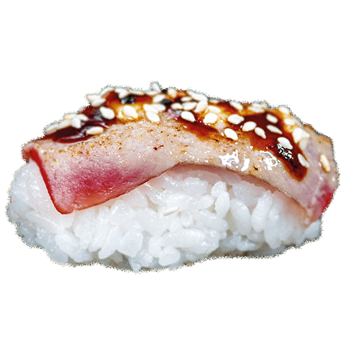 Flambéed tuna nigiri