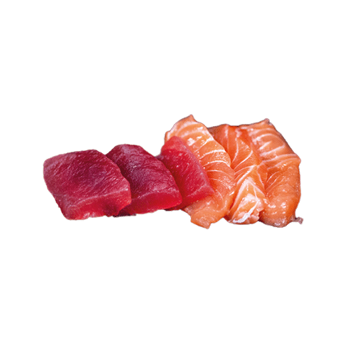 Sashimi salmon and tuna
