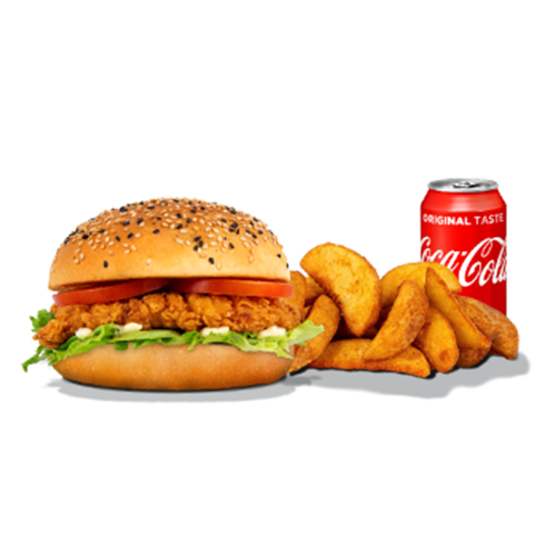 Chicken piri piri burger menu