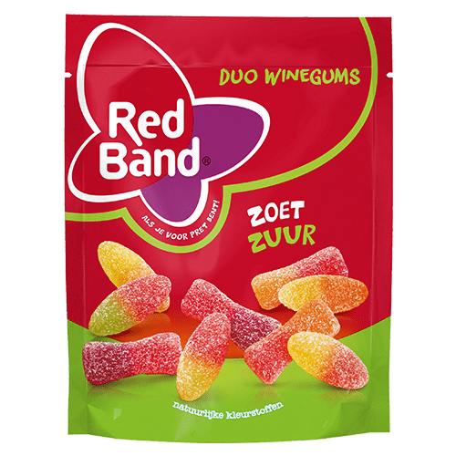Red Band Wine Gums Zoet Zuur