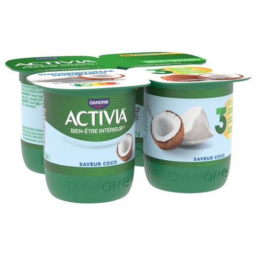 ACTIVIA Yaourt Noix de Coco - Pasteurisé - Probiotiques - 4x125g