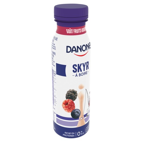 Danone Skyr Yaourt à boire Goût Fruits Rouges Spécialité Laitière Riche en protéines 270 g