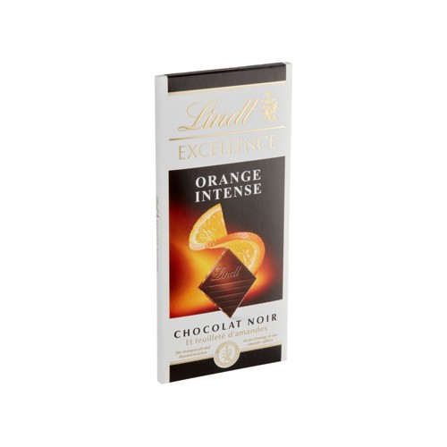 Lindt Excellence Orange Intense Chocolat Noir Feuilleté d''Amandes 100g