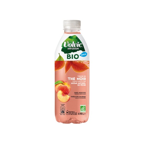 Volvic Infusion Zwarte Thee Perzik Bio 75cl