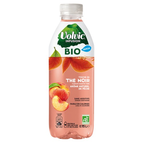Volvic Infusion Zwarte Thee Perzik Bio 75cl