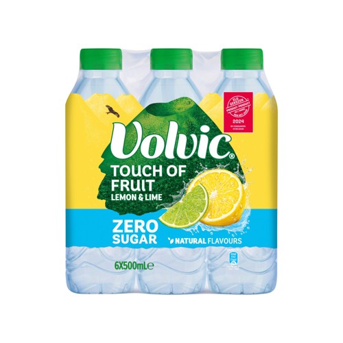 Volvic Touch of Fruit saveur Citron/Citron vert sans sucre ajouté bouteille 6 x 50 cl