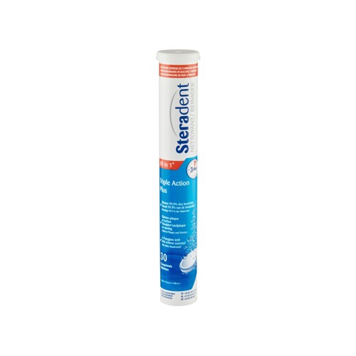 Steradent Nettoyant All in 1 Triple Action Plus 30 Comprimés