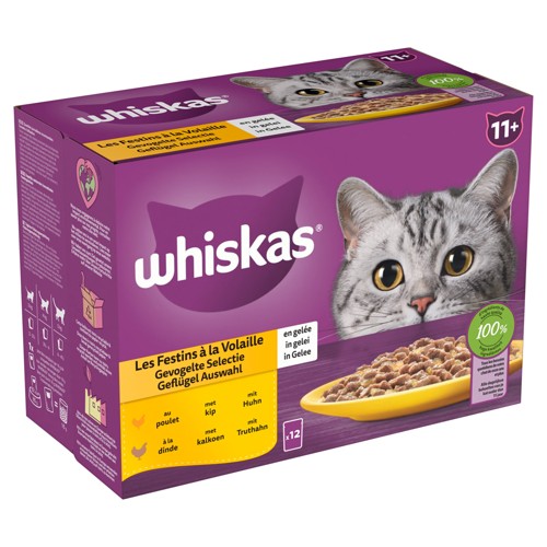 Whiskas Gevogelte Selectie in Gelei 12 x 85 g