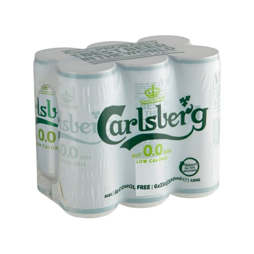Carlsberg 0.0% Alcohol-Free Beer Canettes 6 x 33 cl