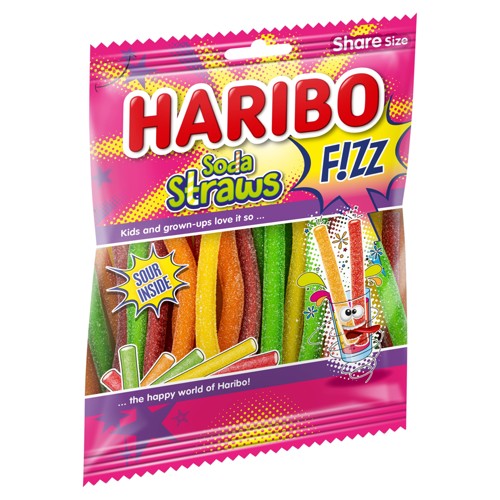 Haribo Soda Straws F!ZZ 180 g