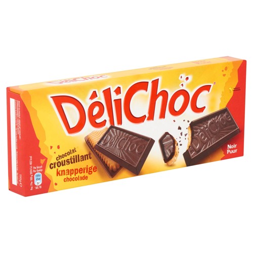 Délichoc Knapperige Chocolade Puur 150 g