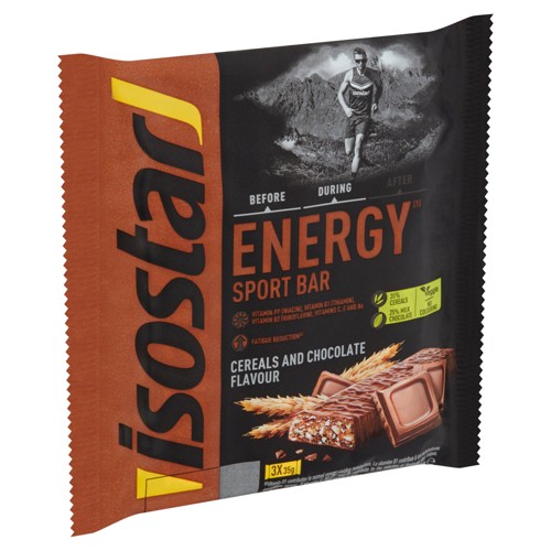 Isostar Energy Sport Bar Cereals and Chocolate Flavour 3 x 35 g