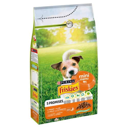 Friskies Mini Menu <10kg 5 Promises met Kip en Groenten 1,5 kg