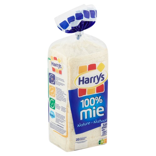 Pain de Mie Nature Sans Croûte 500g HARRYS