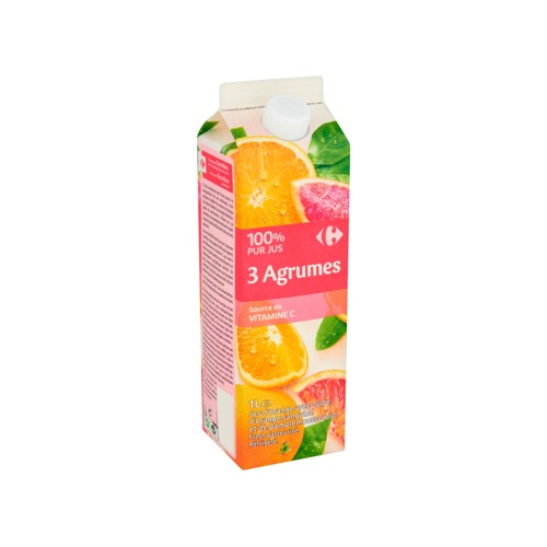 Carrefour 100% Pur Jus 3 Agrumes 1 L