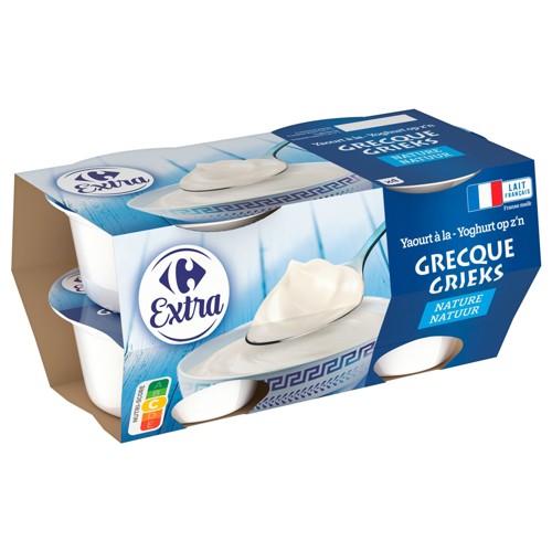 Carrefour Extra Yaourt à la grecque nature 4 x 150 g