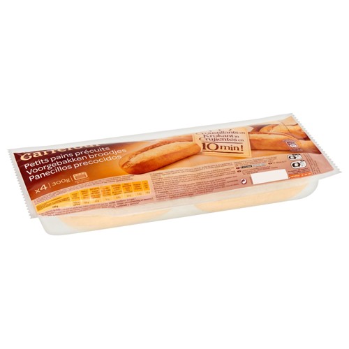 Carrefour Petits Pains Précuits 4 Pièces 300 g