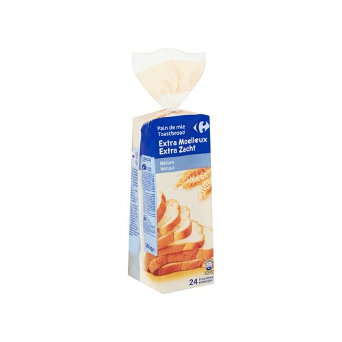 Carrefour Pain de Mie Extra Moelleux Nature 24 Tranches 500 g