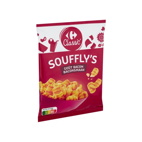 Carrefour Soufflés Saveur Bacon 2 x 50 g