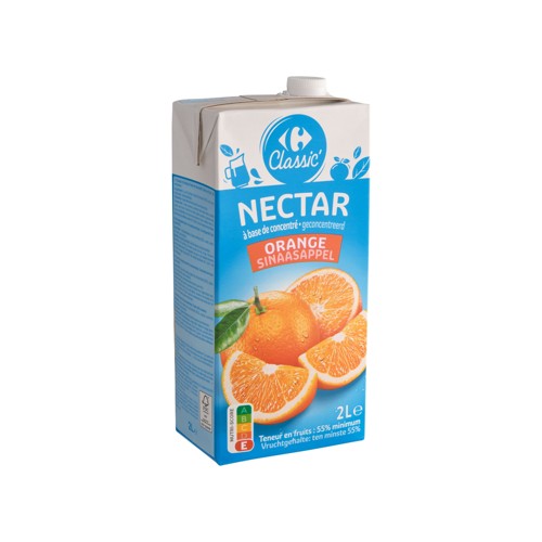 Carrefour Classic'' Nectar Orange à Base de Concentré 2 L